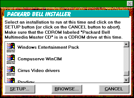 Packard Bell Installer