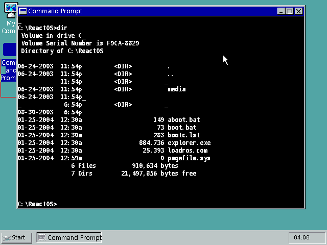 reactos system requirements